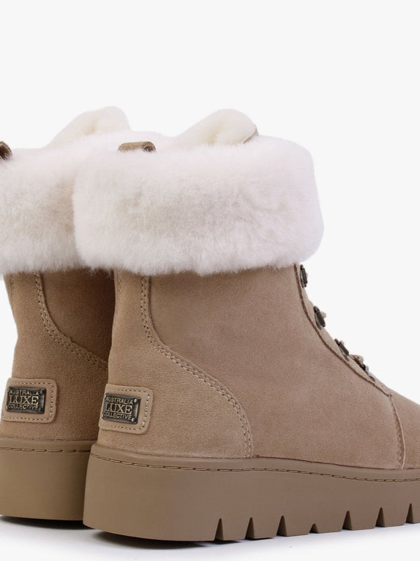 Cairns Sand Twinface Sheepskin Boots