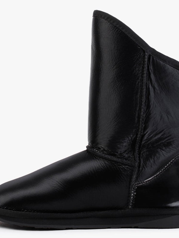 Angel Black Embellished Sheepskin Boots