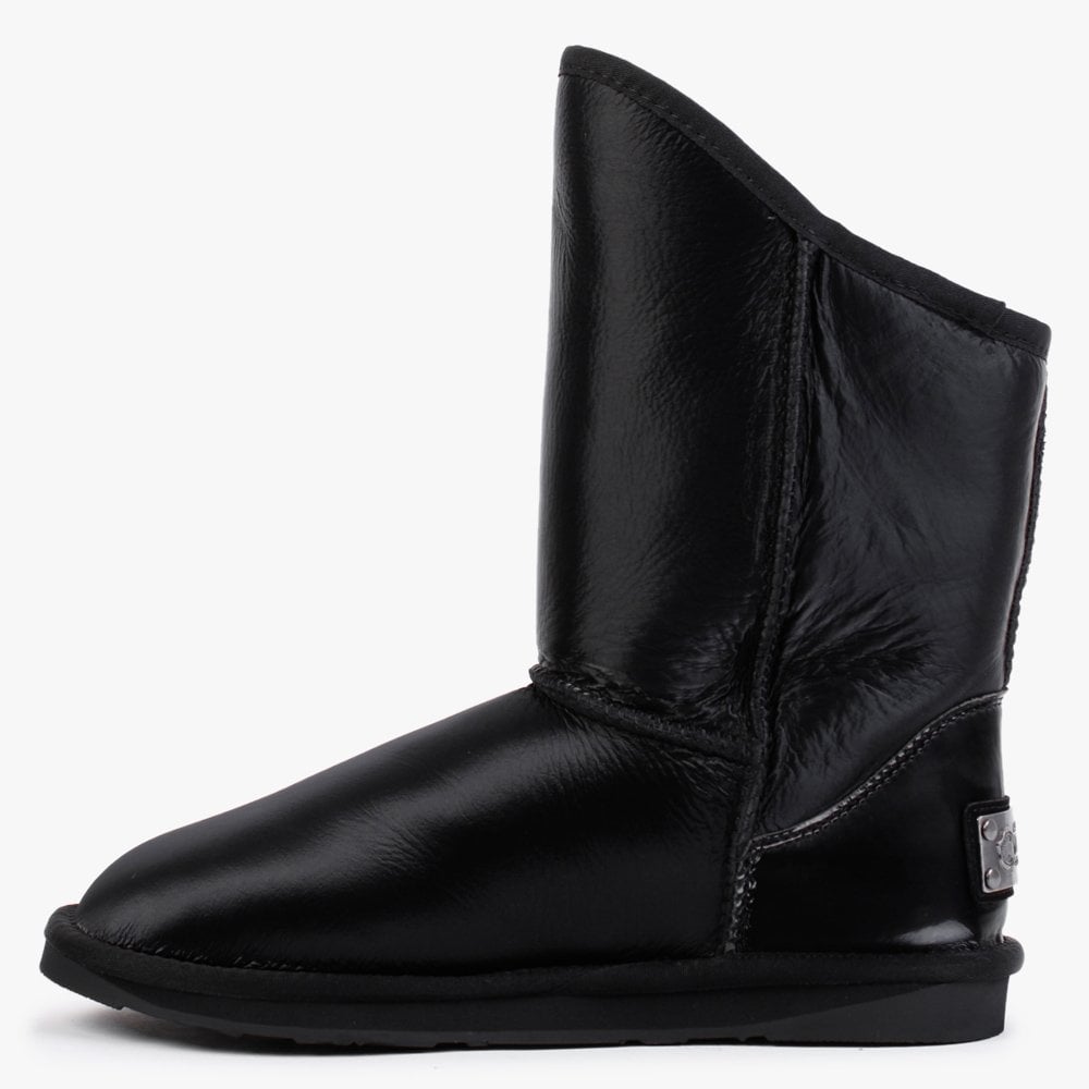 Angel Black Embellished Sheepskin Boots