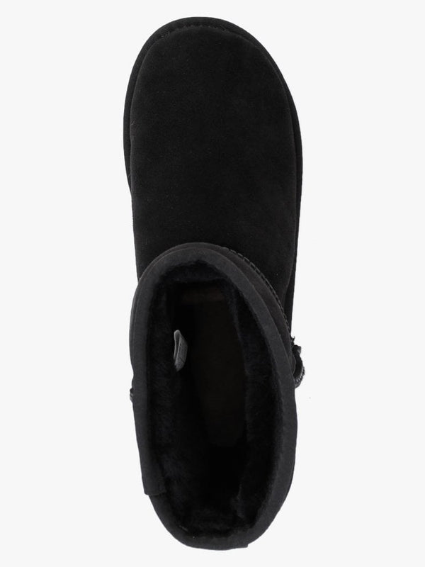 Heritage Short Black Twinface Sheepskin Boots