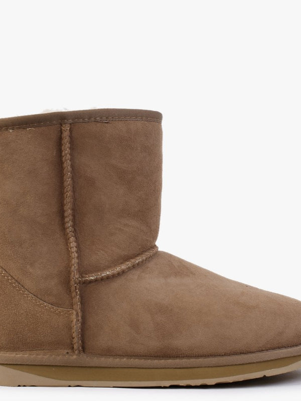 Heritage Short Chestnut Twinface Sheepskin Boots
