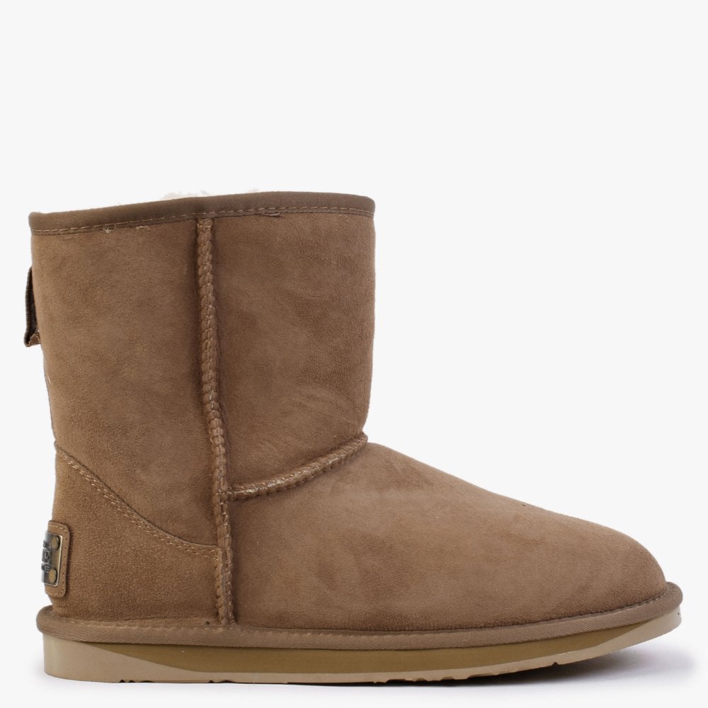 Heritage Short Chestnut Twinface Sheepskin Boots
