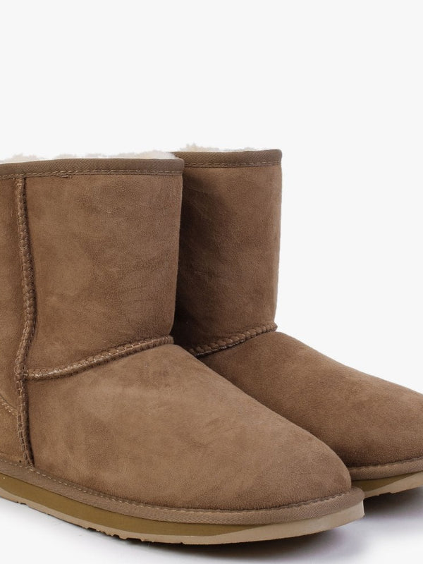 Heritage Short Chestnut Twinface Sheepskin Boots