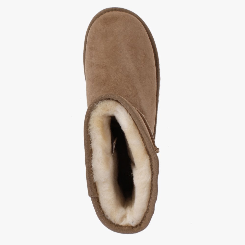 Heritage Short Chestnut Twinface Sheepskin Boots