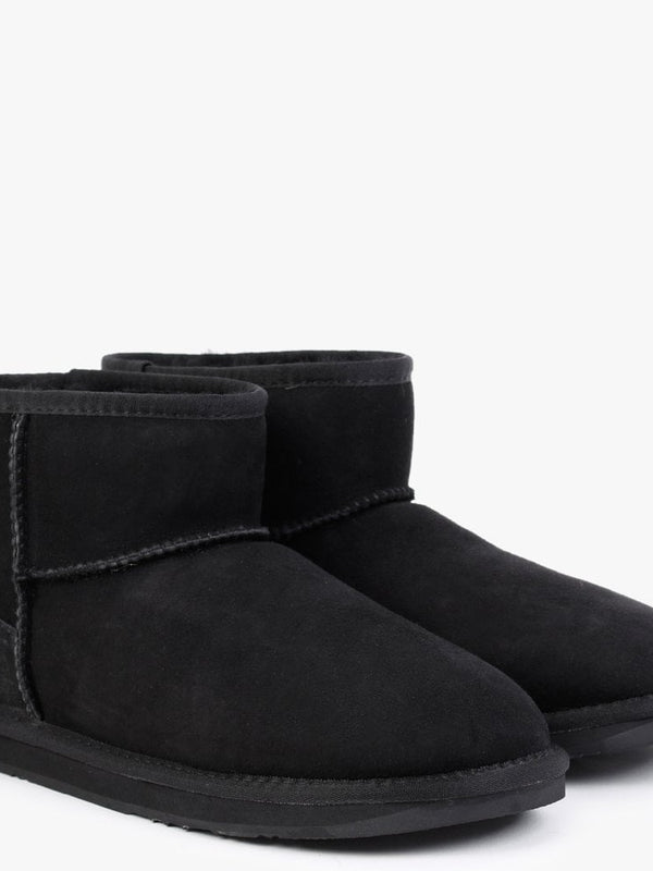 Heritage Xtra Short Black Twinface Sheepskin Boots