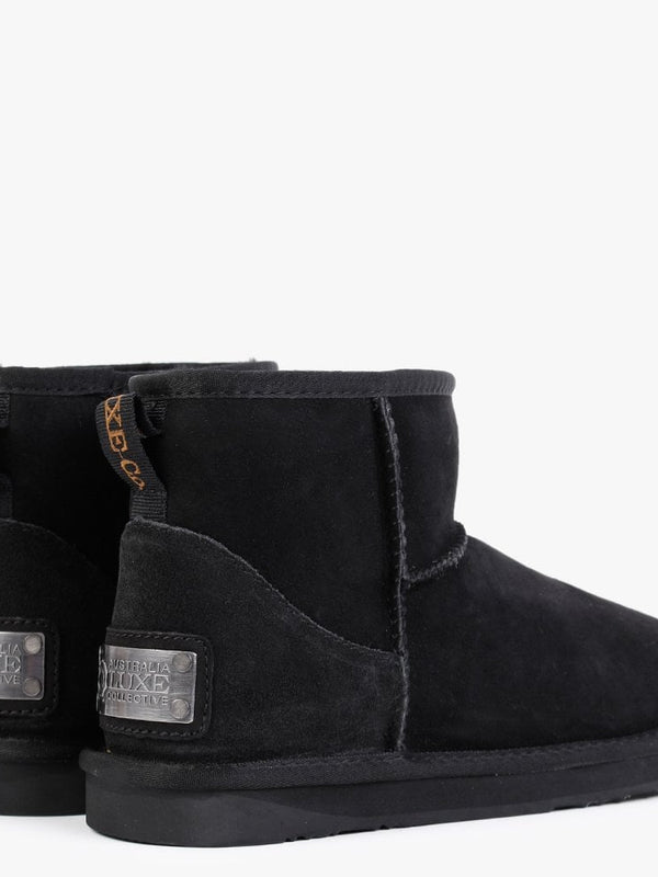 Heritage Xtra Short Black Twinface Sheepskin Boots