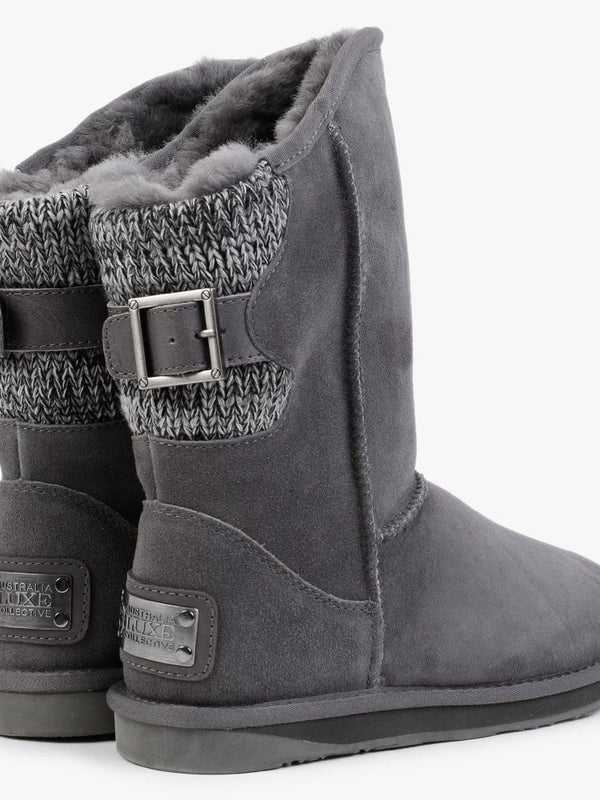 Spartan Knit Short Gray Twinface Boots