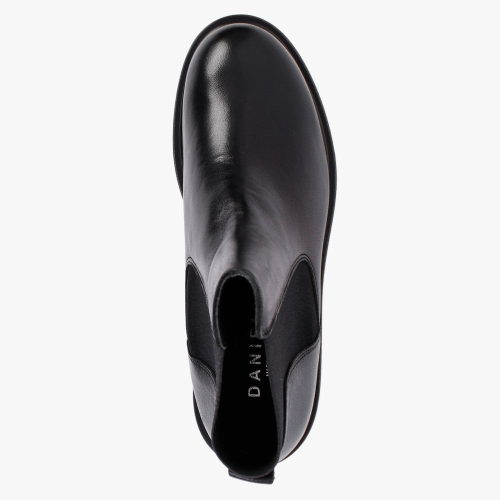 Sansole Black Leather Chelsea Boots