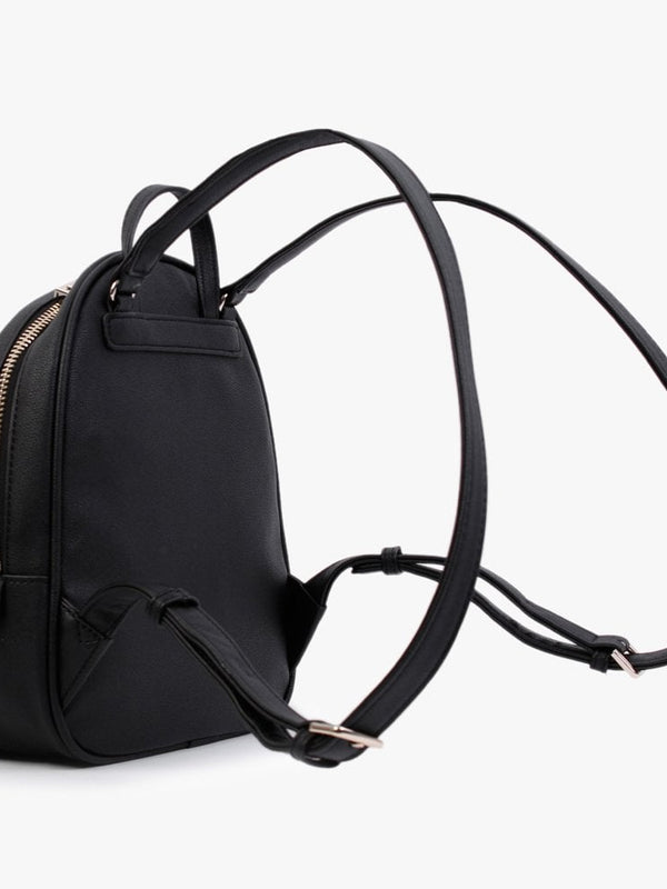 Manhattan II Black Pebbled Backpack