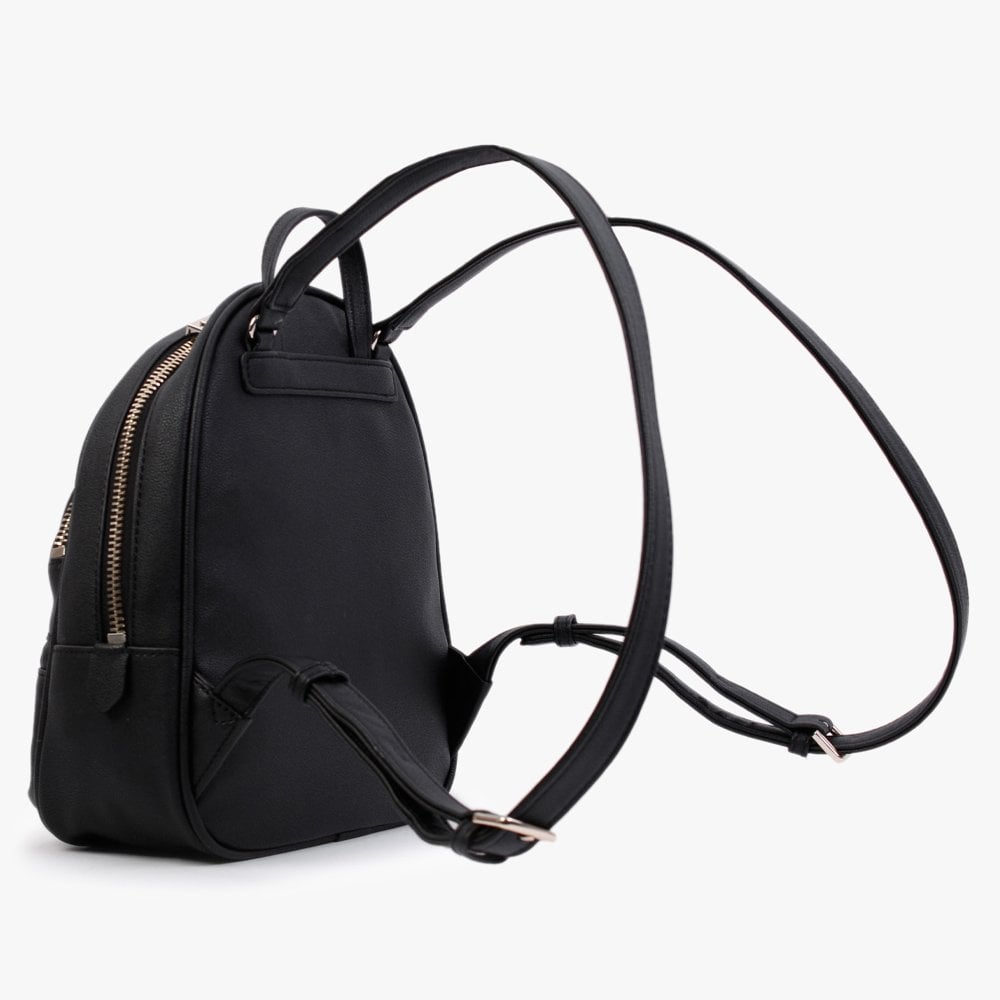 Manhattan II Black Pebbled Backpack