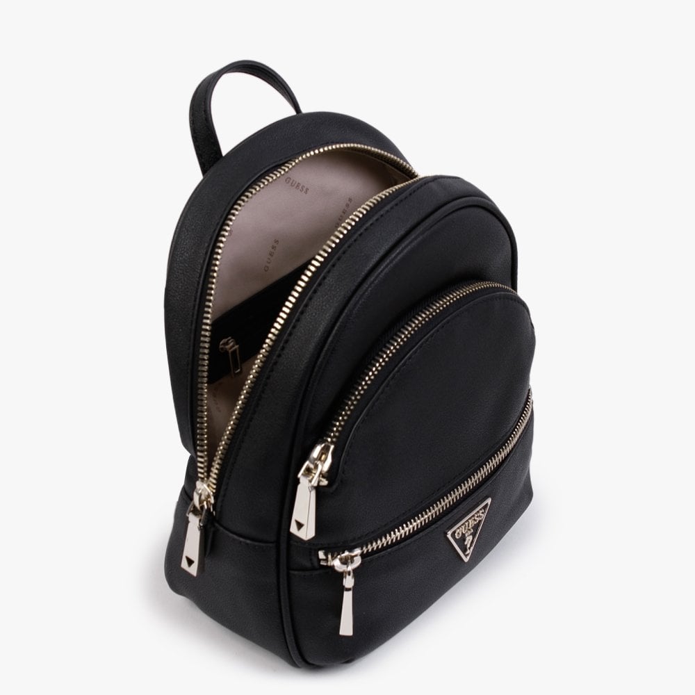 Manhattan II Black Pebbled Backpack