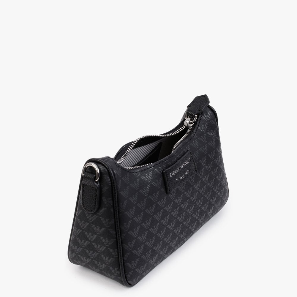 Baguette Logo Black Cross-Body Bag