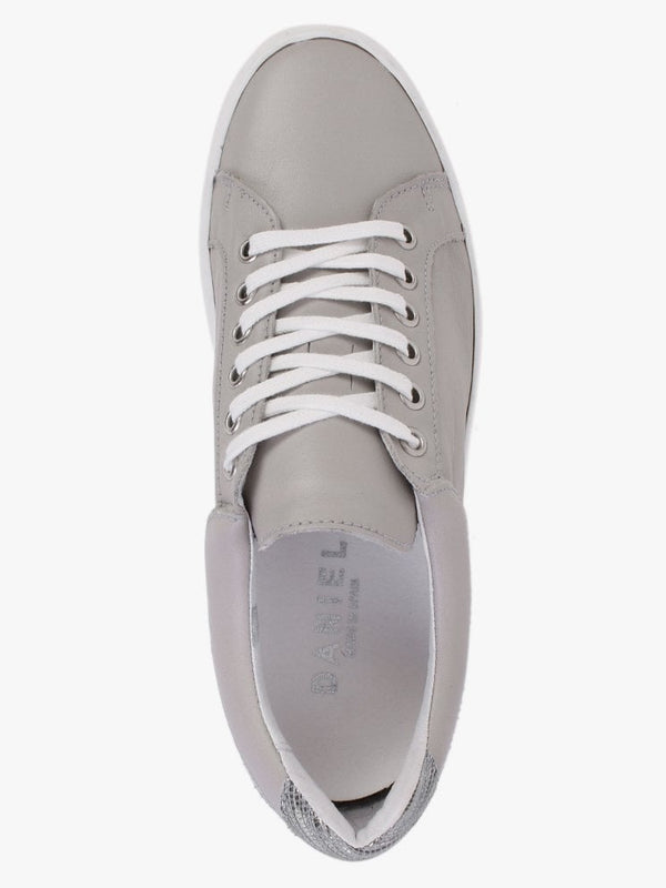 Suri Dark Grey Leather Flatform Trainers