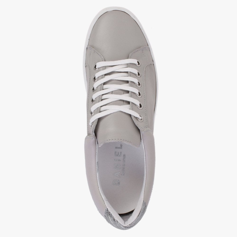 Suri Dark Grey Leather Flatform Trainers