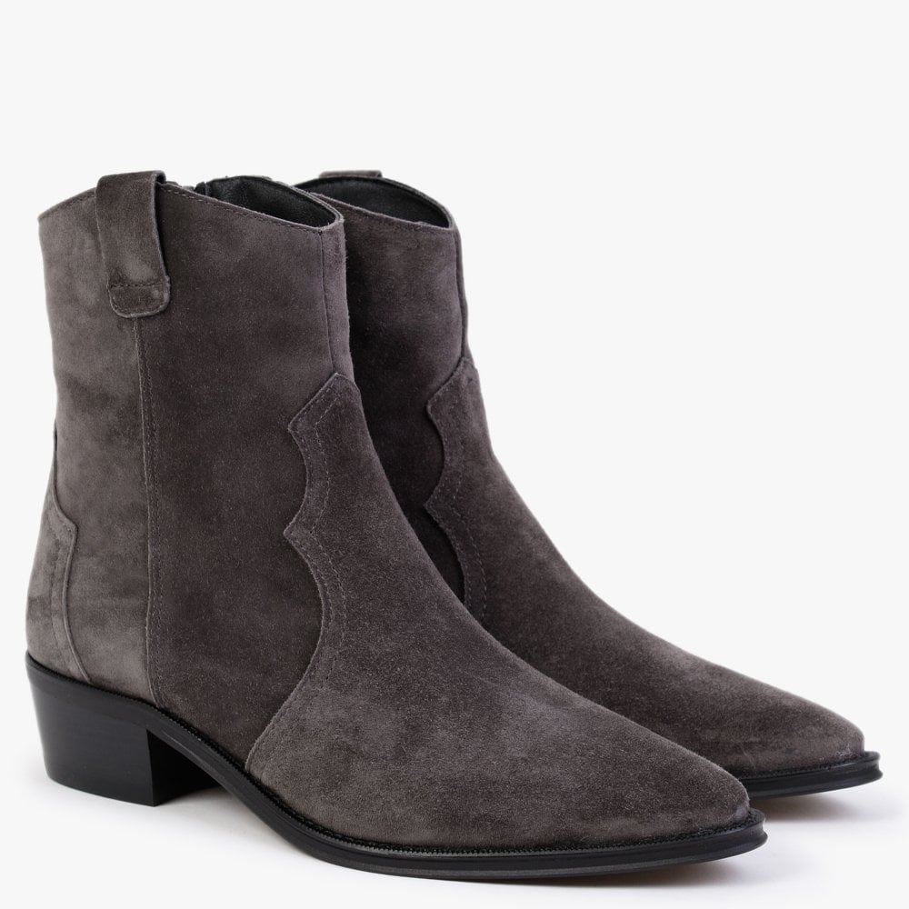 Paprika Grey Suede Cowboy Boot