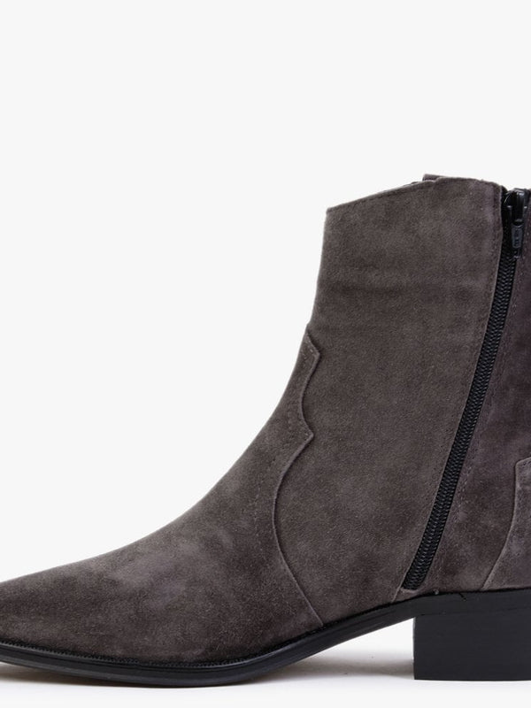 Paprika Grey Suede Cowboy Boot