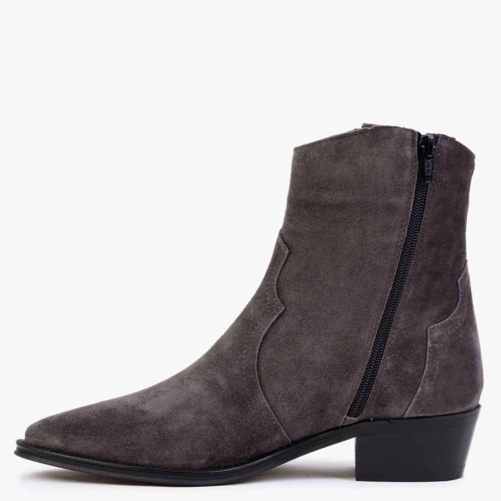 Paprika Grey Suede Cowboy Boot