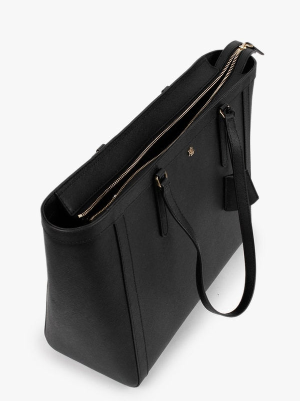 Clare 33 Black Leather Tote Bag
