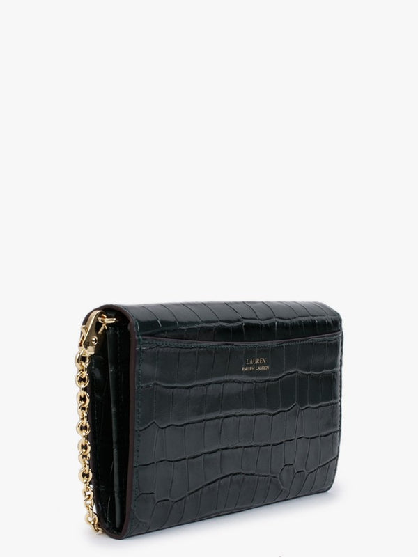 Adair 20 Racing Green Leather Moc Croc Cross-Body