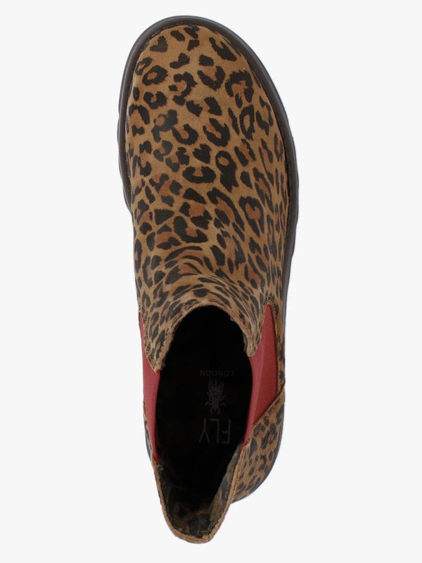 Salv Cheetah Leather Wedge Chelsea Boots