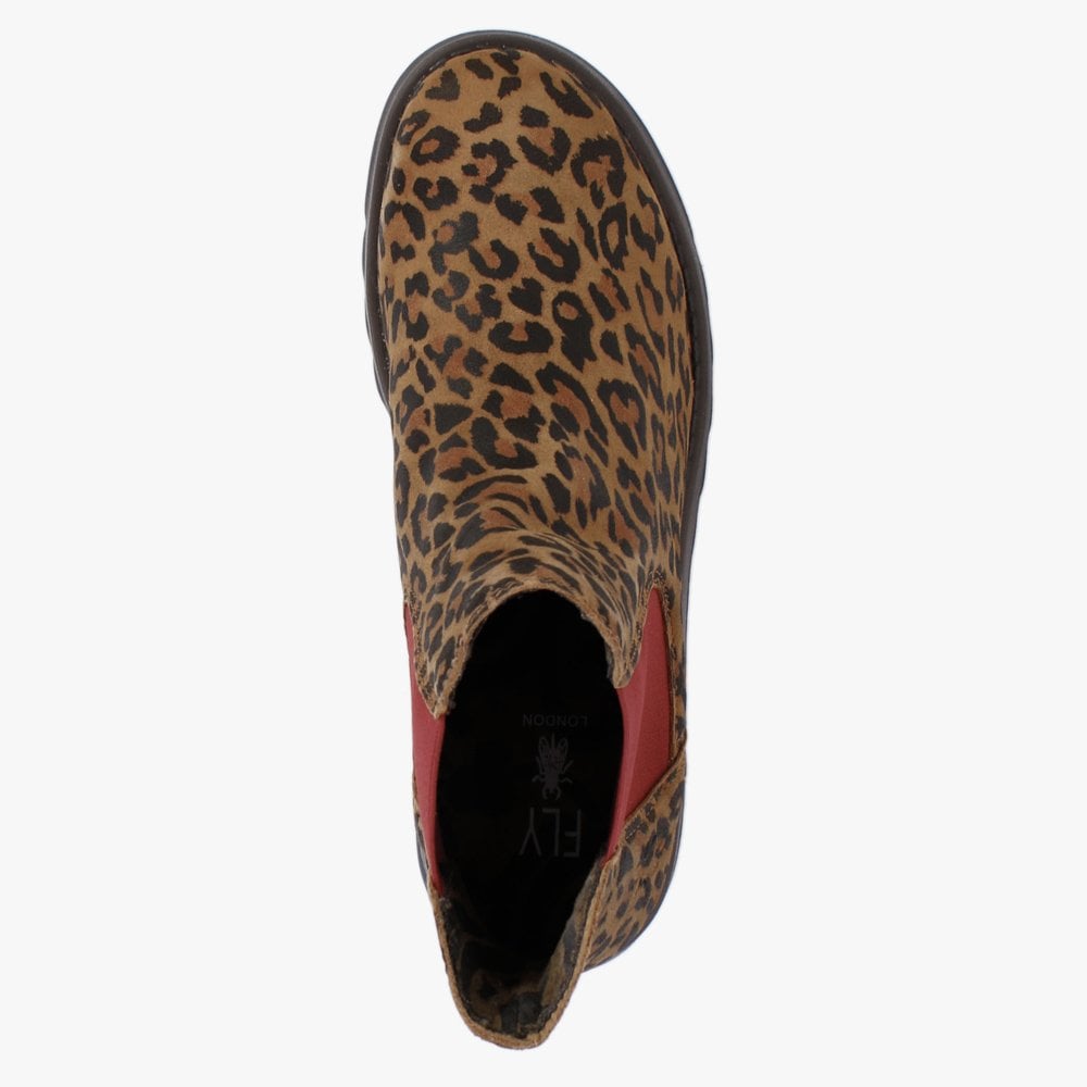 Salv Cheetah Leather Wedge Chelsea Boots