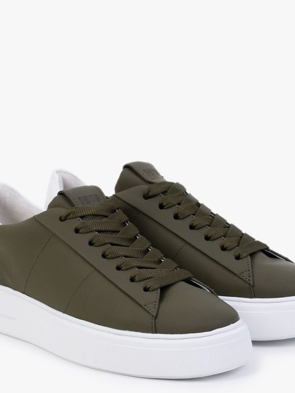 Prologue Matt Green Leather Trainers