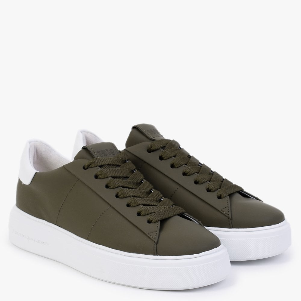 Prologue Matt Green Leather Trainers
