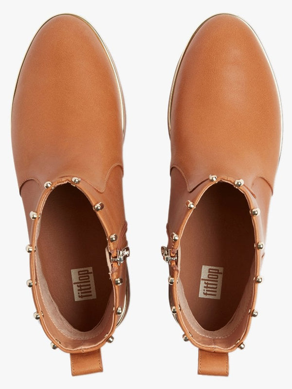 Jacinta Light Tan Leather Ankle Boots