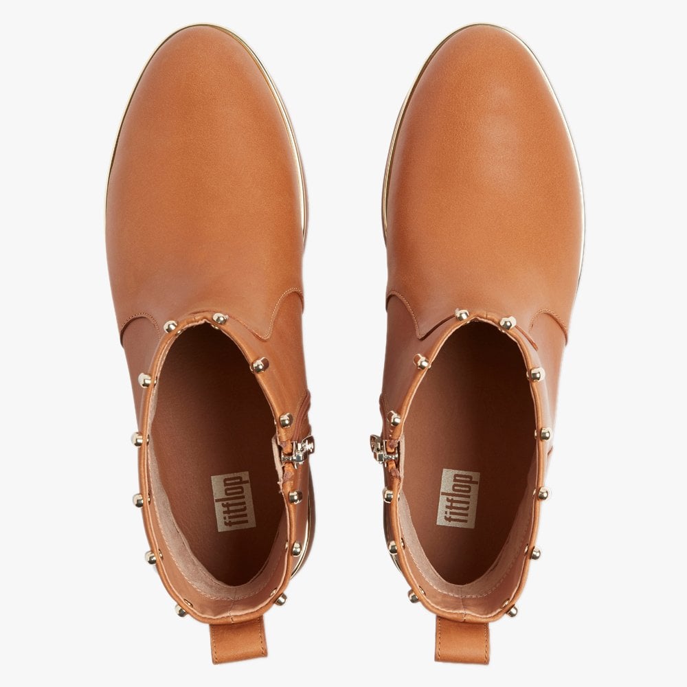 Jacinta Light Tan Leather Ankle Boots
