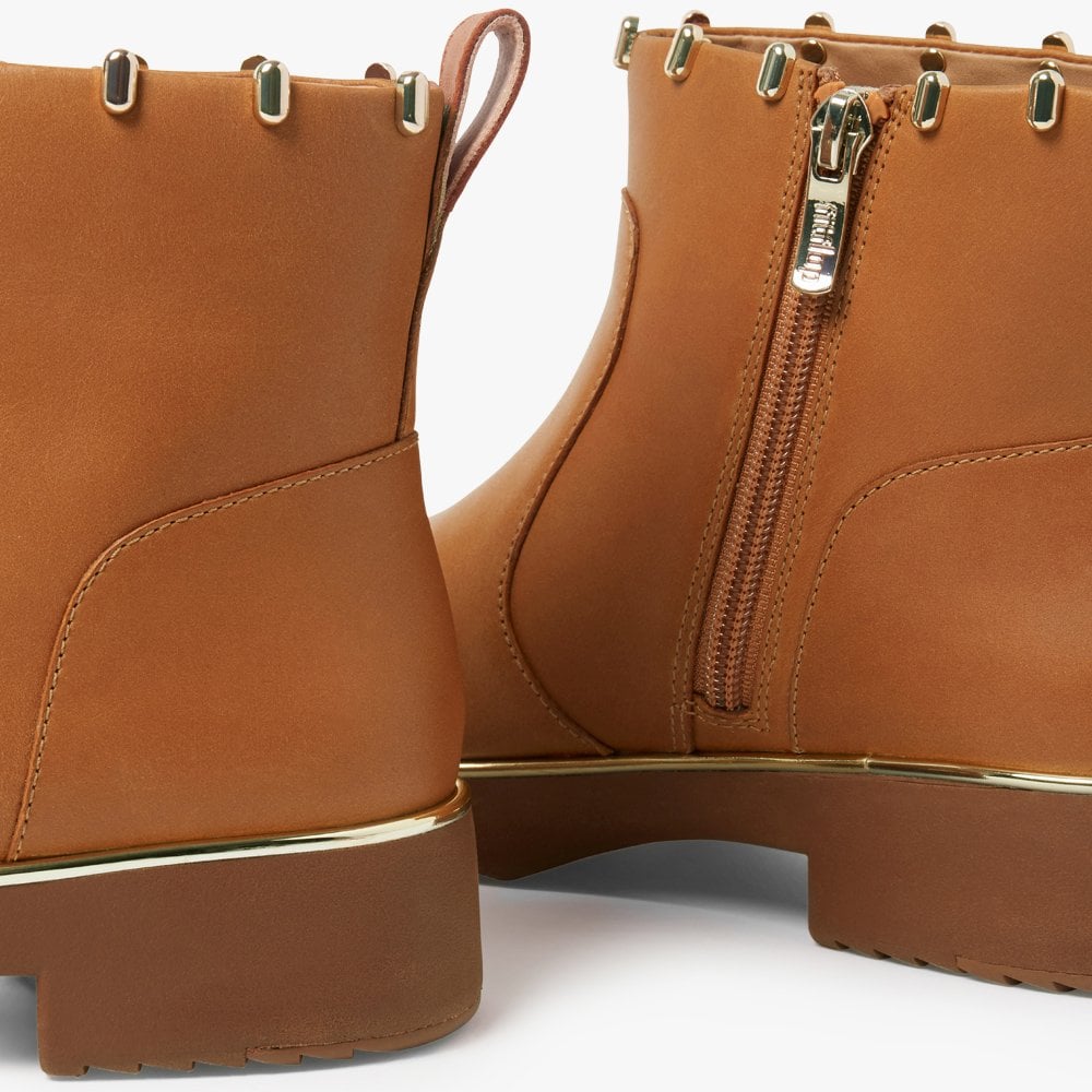 Jacinta Light Tan Leather Ankle Boots