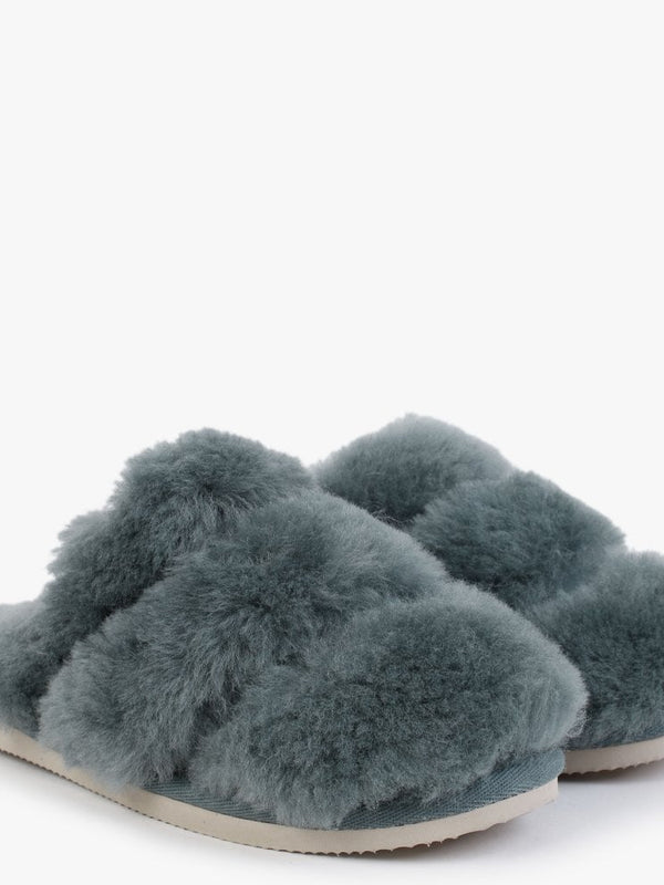 Shree Green Sheepskin Slippers