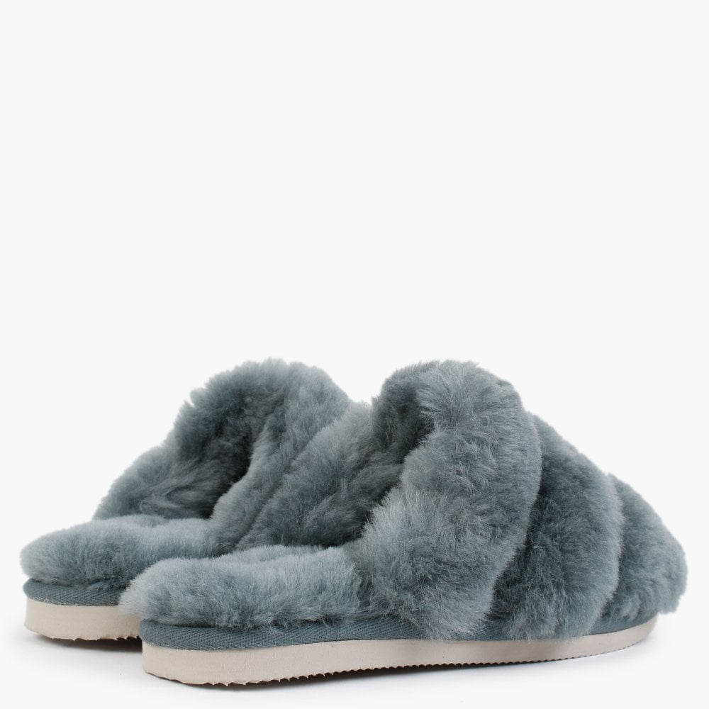 Shree Green Sheepskin Slippers