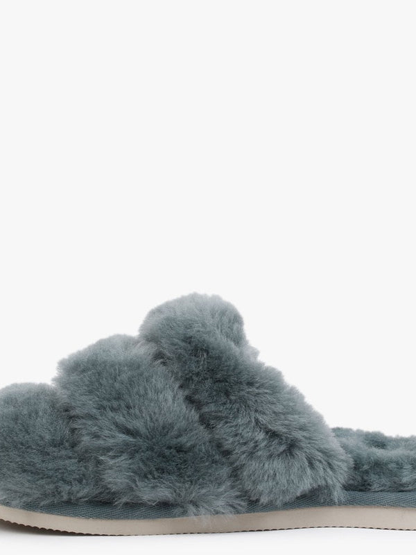 Shree Green Sheepskin Slippers