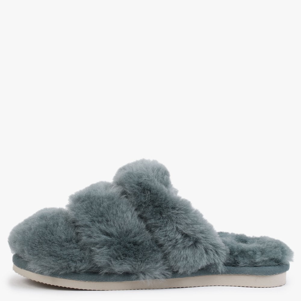 Shree Green Sheepskin Slippers
