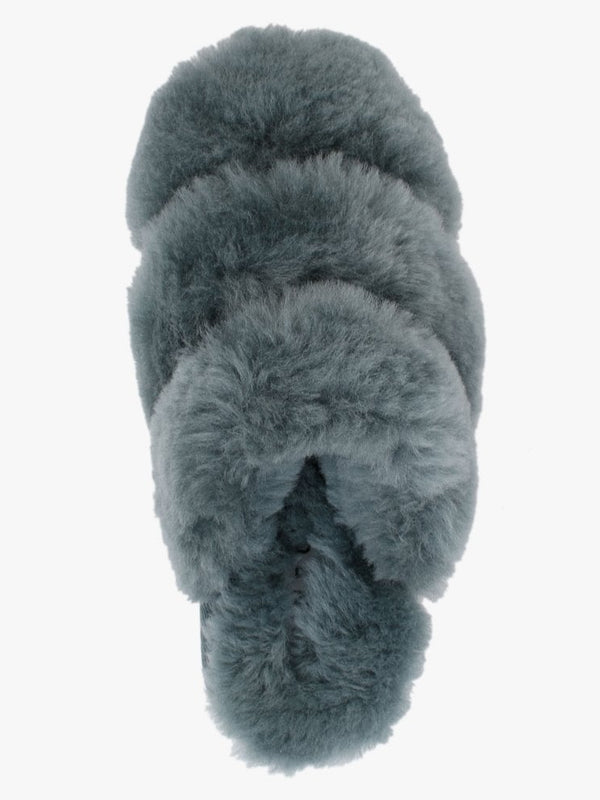 Shree Green Sheepskin Slippers