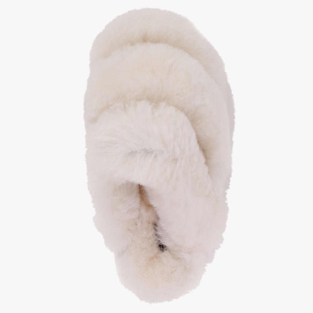 Shree Beige Sheepskin Slippers