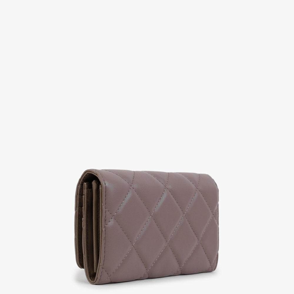 Ocarina Taupe Quilted Flap-Over Wallet