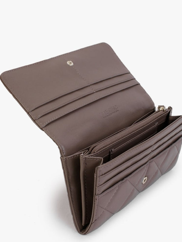 Ocarina Taupe Quilted Flap-Over Wallet