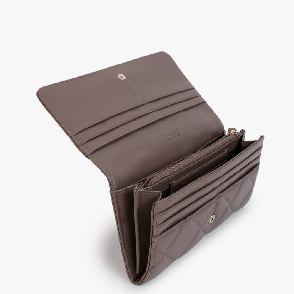 Ocarina Taupe Quilted Flap-Over Wallet