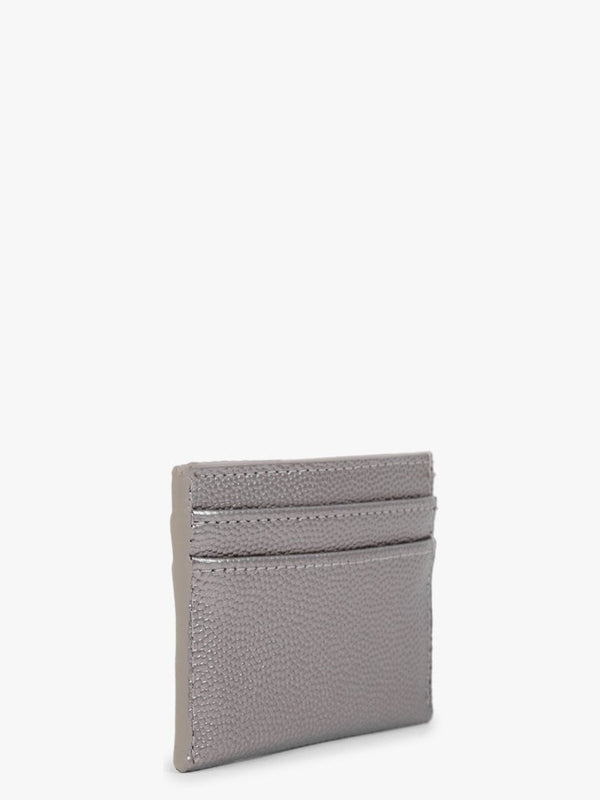 Divina Grigio Met Pebbled Card Case