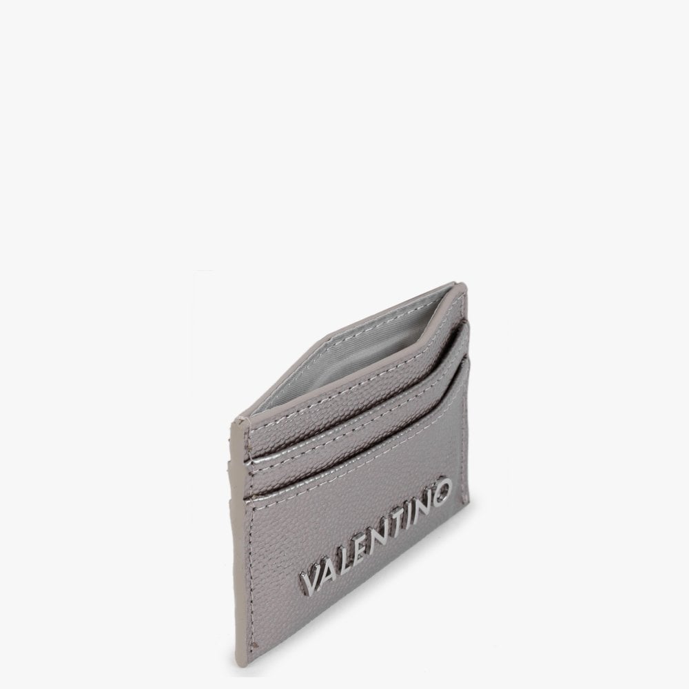 Divina Grigio Met Pebbled Card Case