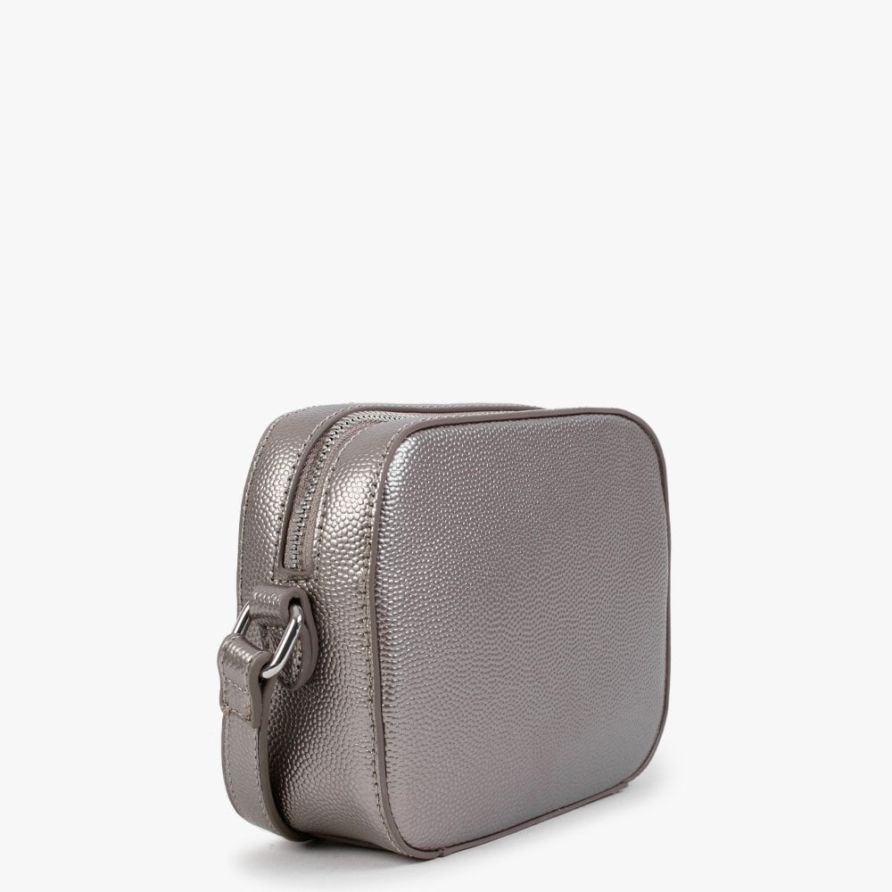 Divina Pewter Pebbled Camera Bag