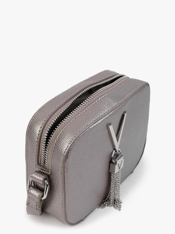 Divina Pewter Pebbled Camera Bag