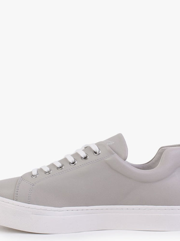 Angels Ease Grey Leather Silver Wing Trainers
