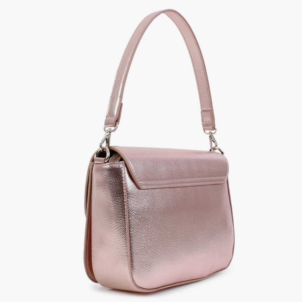 Divina Large Rosa Ramato Pebbled Shoulder Bag