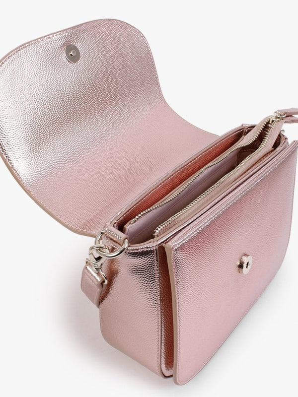 Divina Large Rosa Ramato Pebbled Shoulder Bag