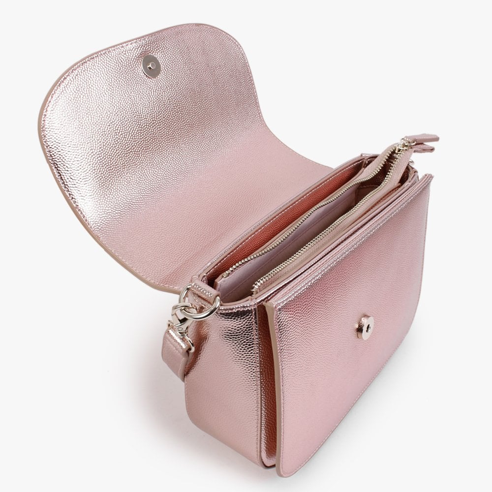 Divina Large Rosa Ramato Pebbled Shoulder Bag