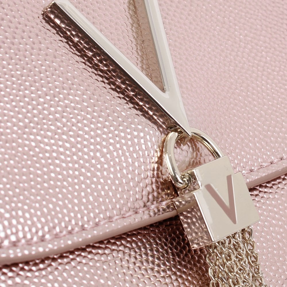 Divina Large Rosa Ramato Pebbled Shoulder Bag