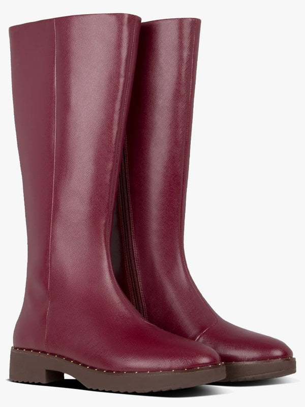 Mari Safferano Lingonberry Knee Boots