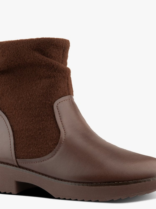Nisse Mixte Chocolate Brown Leather & Wool Ankle Boots